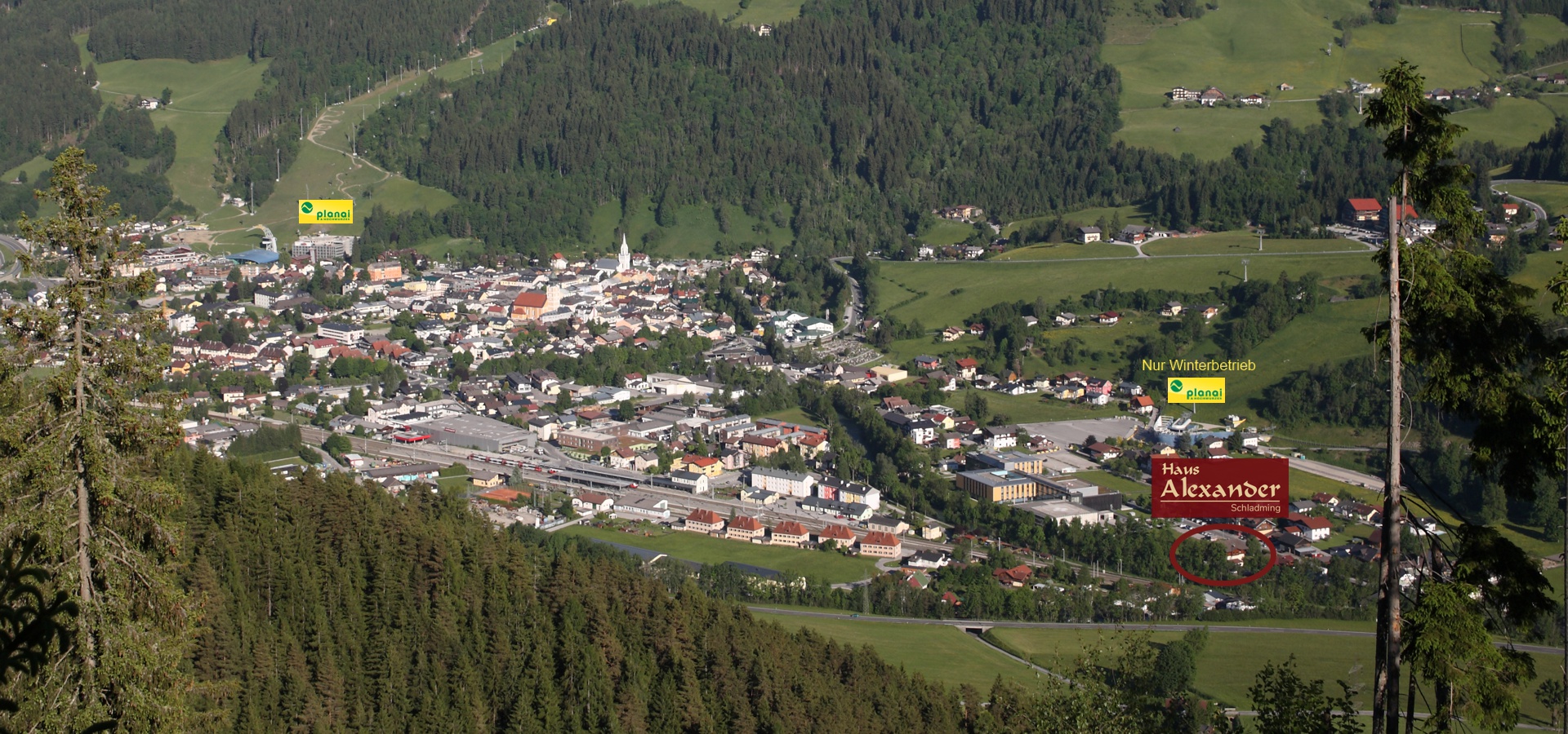 Lage -  Haus Alexander, Schladming.